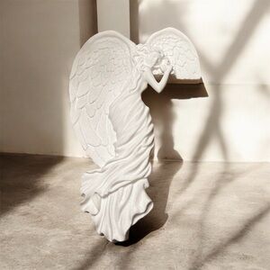 Guardian Sculptured White Angelic Angel, a door hanger and a handmade bag. NEW.